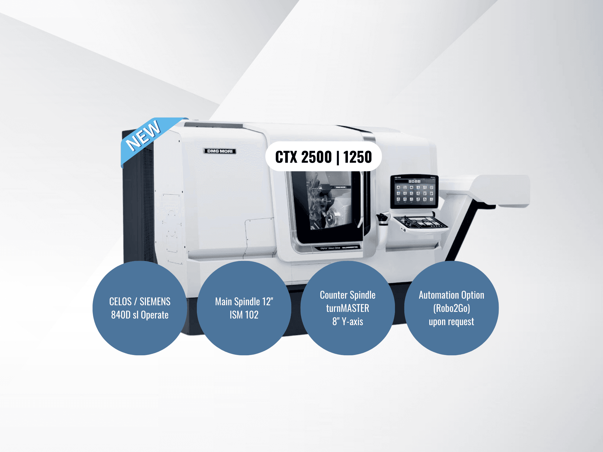 Mašīnas DMG MORI CTX 2500/1250  pretskats